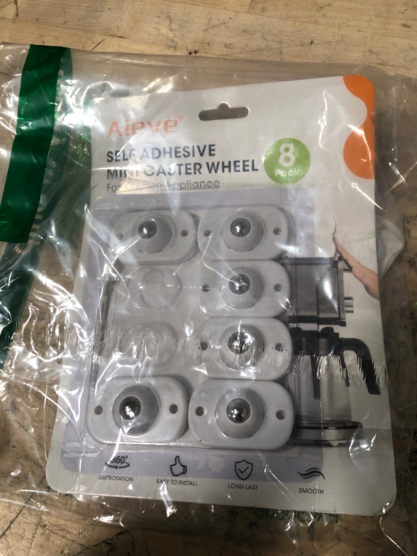 Photo 1 of Aieve Appliance Rollers, 8 Pack Small Appliance Slider, Self Adhesive Caster Wheels, Mini Swivel Wheels for Kitchen Countertop Easy Moving