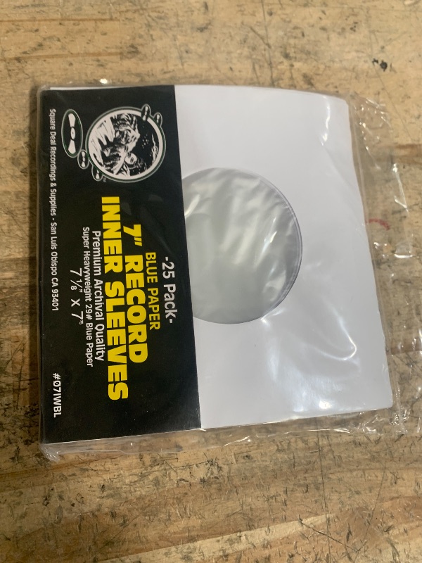 Photo 1 of (100) Archival Quality Acid-Free Heavyweight Paper Inner Sleeves for 7" Vinyl Records #07IW