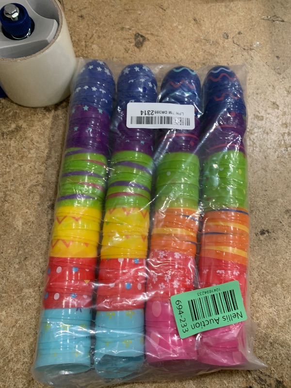 Photo 1 of Printed Easter Eggs (50 pack) Fillable with Hinge Bulk Colorful Printed Plastic Easter Eggs, Perfect For Easter Egg Hunt, Surprise Egg, Easter Hunt, 2.3" Inch Assorted Bright Colors (50-Pack)
