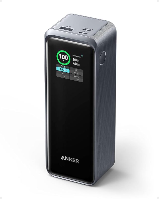 Photo 1 of Anker Prime Power Bank, 27,650mAh 3-Port 250W Portable Charger for Travel, TSA-Approved, Smart App, for MacBook Pro/Air, iPhone 16/15/14 Series, Samsung, Laptops, and More (Charging Base Not Included)