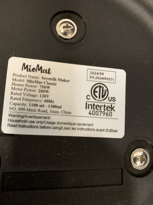 Photo 1 of *NO INSTRUCTIONS* MioMat 8in1 Plant Based Milk Maker | Make 40oz of Natural Almond Milk, Soy Milk, Oat Milk, Coconut Milk, and more ... + soups, porridges, smoothies, purées... | Automatically, at the touch of a button