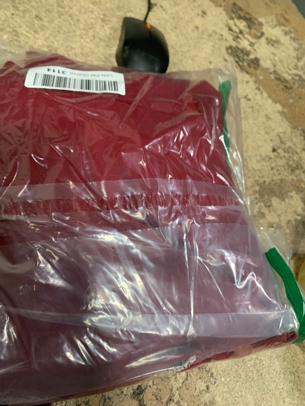 Photo 1 of Allegra K Women's 2 Pieces Skirt Sets Business Casual Outfits Tweed Trim Blazer Jacket and Pencil Skirt Suit Set Medium Wine Red MEDIUM 