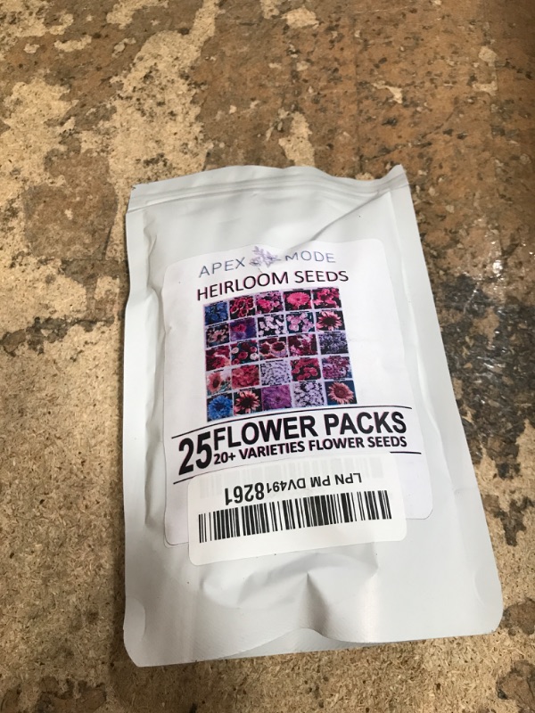 Photo 1 of 25 Heirloom Flower Seed Packets for Planting: 20+ Varieties Flower Seeds - Forget Me Not, Sunflower, Marigold, Zinnia Lilliput, Snapdragon, Hummingbird & Butterfly Wildflower Seeds and More