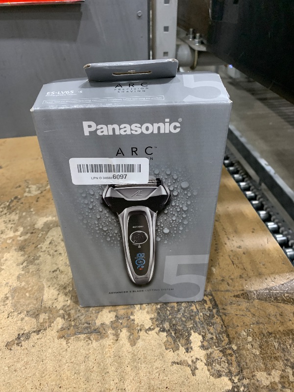 Photo 1 of (USED/FAIR) (POWER TESTED) Panasonic ARC5 Electric Razor for Men with Pop-Up Trimmer, Wet/Dry 5-Blade Electric Shaver with Intelligent Shave Sensor and Multi-Flex Pivoting Head – ES-LV65-S (Silver)