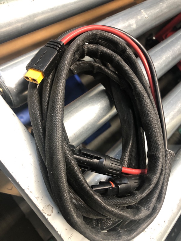 Photo 1 of Bateria Power Solar to XT60 Charge Extension Cable with Solar Connectors Caps,Solar Connector to XT60 Adapter Cable for Solar Panel to Battery RV Power Station Solar Generator(12AWG 10Ft)
