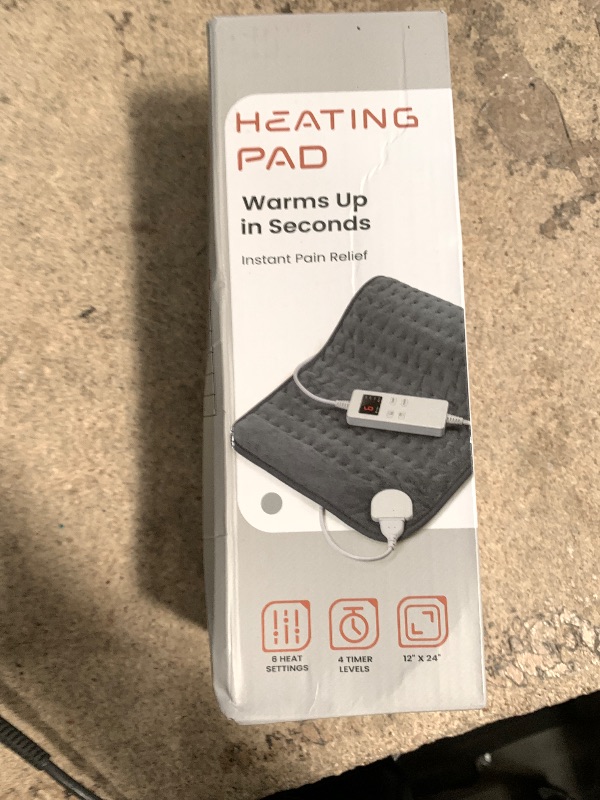 Photo 1 of Heating Pad for Back Pain Relief, ZUODUN Electric Heating Pads for Cramps with Auto Shut Off & 6 Heat Levels, Moist Heat Therapy, Machine Washable, LED Controller, Gifts for Women, Men