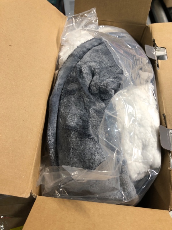 Photo 1 of ***(MISSING POWER CORD/ UNABLE TO TEST)***
greenoak Heated Blanket Electric Throw 50"X60", Heating Blanket with 10 Heat Levels 1/2/4/6/8 Hours Auto-Off Overheat Protection, Flannel Sherpa Soft Warm Heater, ETL Certified Misty Grey