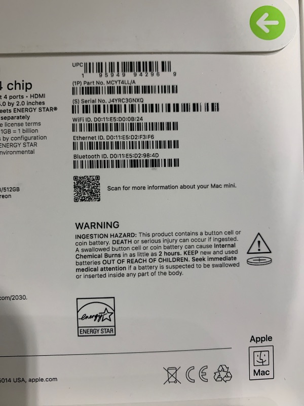 Photo 1 of Apple 2024 Mac mini Desktop Computer with M4 chip with 10?core CPU and 10?core GPU: Built for Apple Intelligence, 24GB Unified Memory, 512GB SSD Storage, Gigabit Ethernet. Works with iPhone/iPad