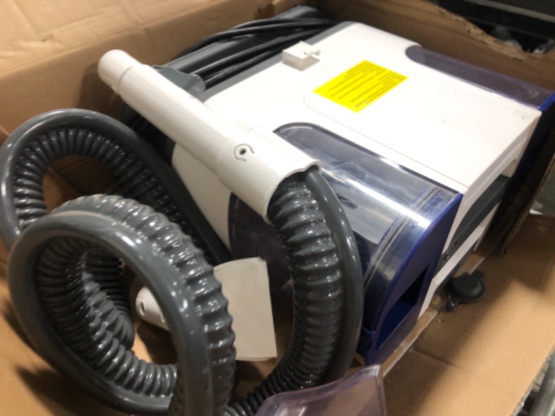 Photo 1 of ***MISSING 2 ATTACHMENTS PIECES*** Upholstery Carpet Cleaner, MUJERBAY® 12Kpa Portable Spot and Stain Cleaner, Easy Move with Universal Wheels & Handle, 1.18-inch Deep Cleaning Machine for Couch, Stairs, Car and Pet Messes. Blue