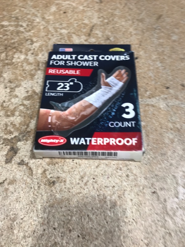 Photo 1 of 100% Waterproof Cast Covers for Shower Arm - Tight Seal - 3pk Adult Reusable Cast Protectors - Half Arm Bag Sleeves