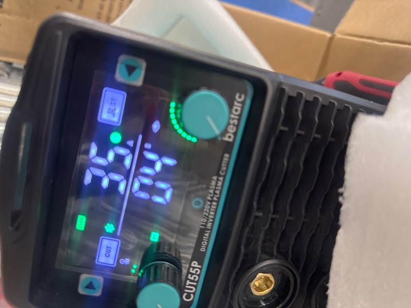 Photo 1 of *POWERS ON* bestarc 55Amps Plasma Cutter, Non Touch Pilot Arc, Large Digital Display Screen, CUT55P 110/220V Dual Voltage, IGBT Inverter Plasma Cutting Machine (CUT55P 110/220V)