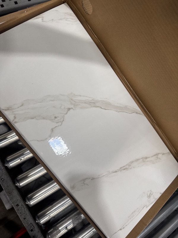Photo 1 of 10pcs 23.6"x11.8" Marble Peel and Stick Waterproof Wall Panels (19.4 Sq. Ft. Coverage) - Heat-Resistant Backsplash Tile, PVC Wall Panels for Kitchen, Bathrooms, Living Rooms, Bedrooms, and TV Walls