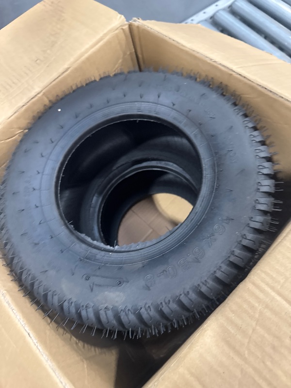Photo 1 of (2-Pack) 16x6.50-8 Tires - 4PR Durable Tubeless