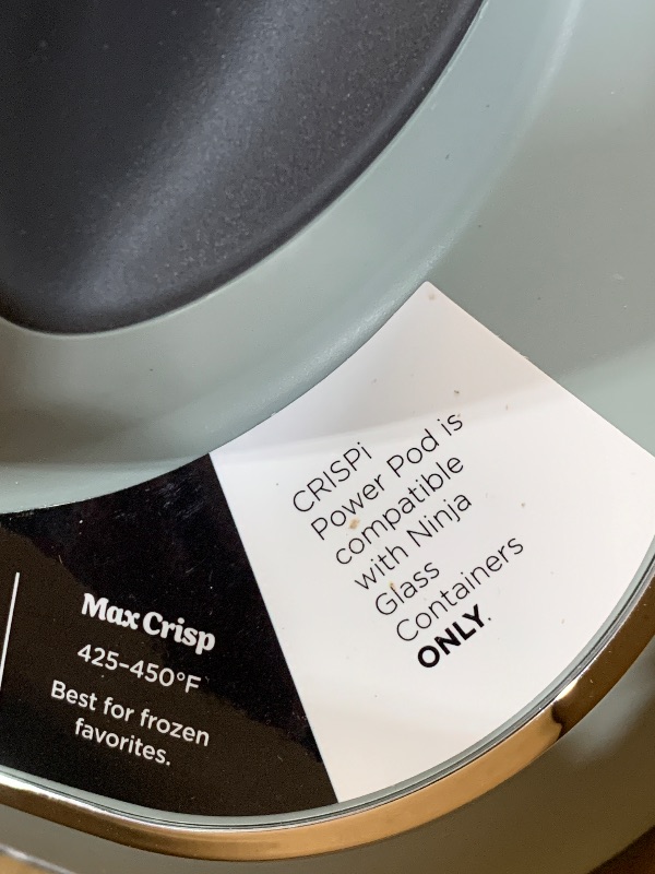 Photo 1 of (used) 
Ninja Crispi Air Fryer, Microwave, Freezer & Dishwasher Safe, Non Toxic Glass Portable Cooking System