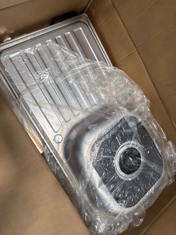 Photo 1 of FOR PARTS** Tandefio Freestanding Outdoor Kitchen Utility Sink Set Stainless Steel Single Bowl Sink Commercial Restaurant Utility Portable Sink for Restaurant Cafe Bar Hotel Garage Laundry Room(Classic)