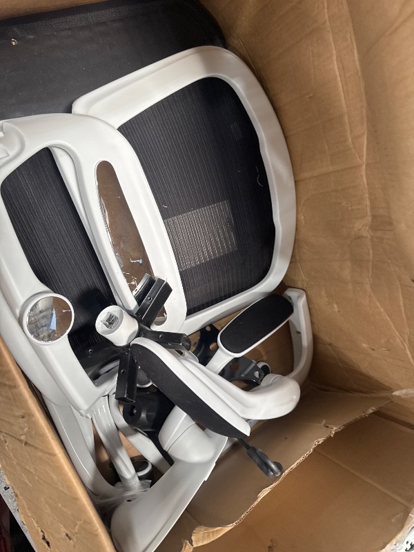 Photo 1 of *PARTS ONLY*TRALT Office Chair - Ergonomic Desk Chair with Adjustable Lumbar Support, Mesh Computer Chair, Executive Chair for Home Office Comfortable Lumbar Support (White+Black)