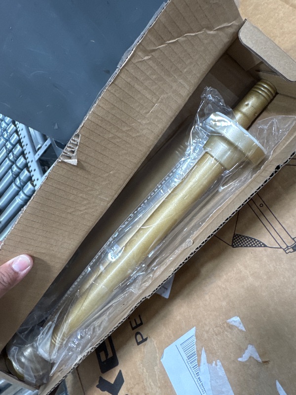 Photo 1 of *PHOTO FOR REFERENCE* GOLD Curtain Rods for Windows 28 to 48 Inch(2.3-4ft),1 Inch Diameter Heavy Duty Curtain Rods,Adjustable Curtain Rod,Modern Decorative Drapery Rods,Telescoping Window Curtains Rod 18-45",GOLD
