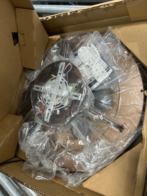 Photo 1 of Ultra Low Profile Ceiling Fans with Lights and Remote Ultra Quiet 25 dB, 21" Modern Flush Mount LED Ceiling Fan Fandelier Ceiling Fan for Bedroom