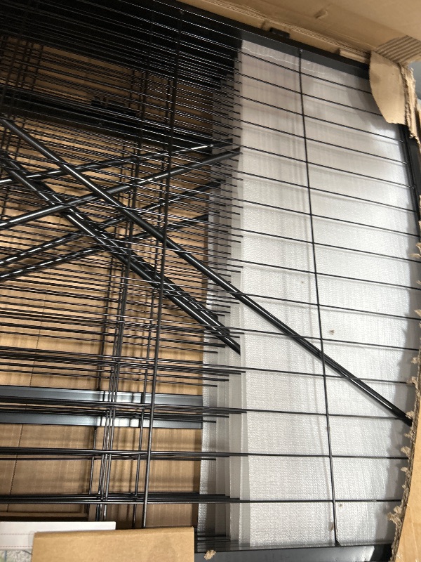 Photo 1 of ** MISSING PARTS - SOLD FOR PARTS ONLY ** Jhsomdr Dog Playpen 40 inch 8 Panels Dog Fence Outdoor for Yard Indoor Dog Pen for Large/Medium/Small Dogs, Heavy Duty Metal Puppy Playpen with Door Portable Pet Fence for RV Camping Yard
