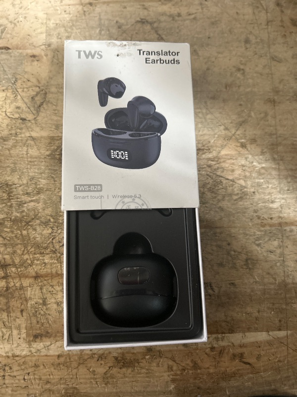 Photo 1 of Language Translation Earbuds - Translation Earbuds Real Time, 144 Languages Online Translation, Two-Way Translator Device with APP for iOS for Android, Simultaneous Translation Bluetooth 5.3(Black)