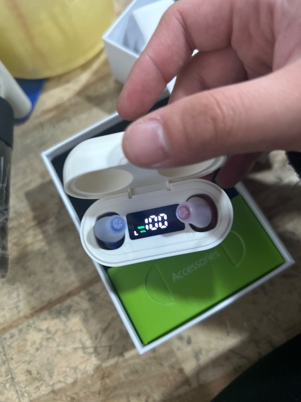 Photo 1 of BIBIED Hearing Aids, Digital Rechargeable OTC Hearing Aids for Seniors with Charging Case, Invisible Hearing Amplifier with Noise Reduction (White)