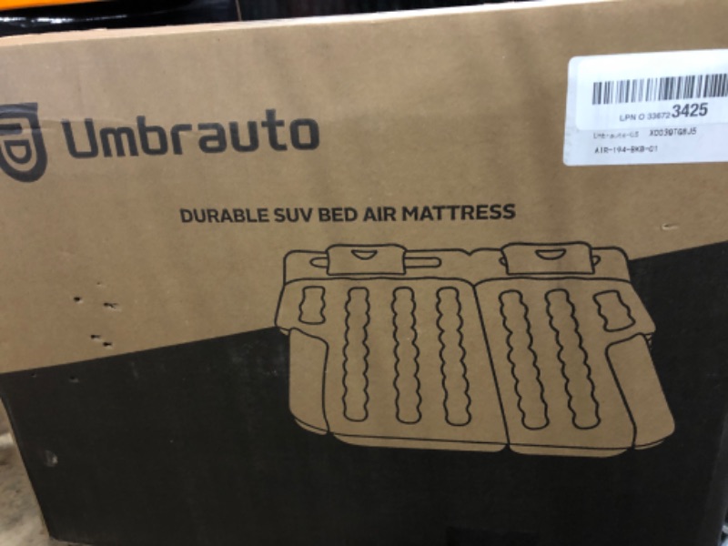 Photo 1 of Umbrauto SUV Air Mattress for Trunk: Upgraded Car Camping Mattress with Flocked Surface and Extra Thick Bottom, Van Sleeping Bed for Back Seat with Pump, Nozzle, Repair Patch, Carry Bag