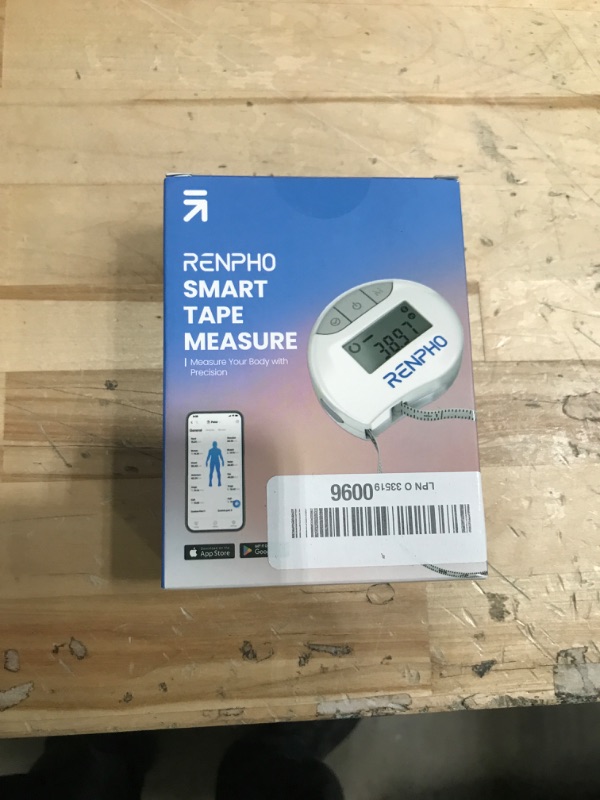 Photo 1 of RENPHO Body Measuring Tape, Smart Tape Measure for Weight Loss, Bluetooth Fitness Equipment with App, Measuring Waist, Hip, Bust, Arms, Muscle Gain, Retractable, 60in /150cm, White