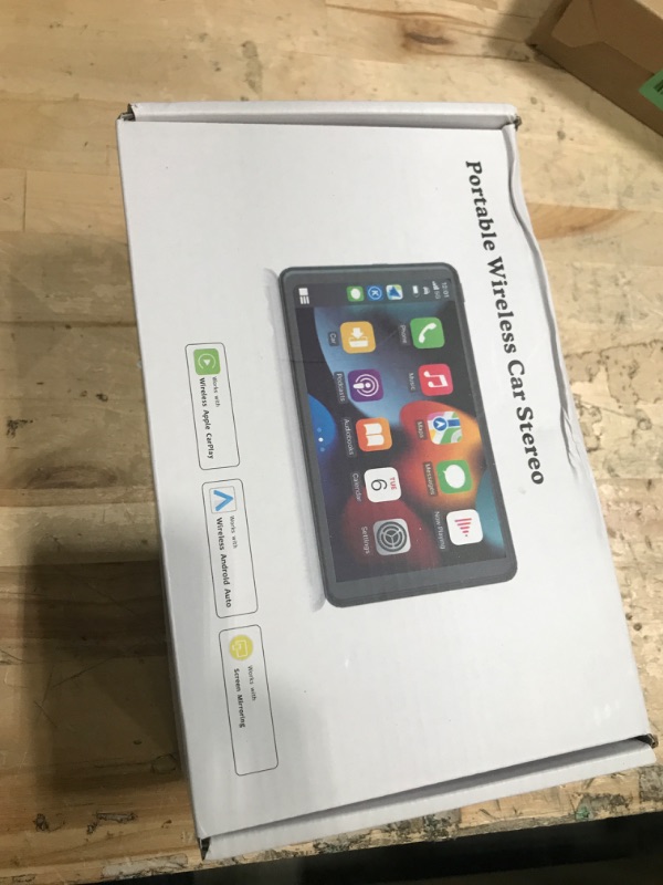 Photo 1 of Apple Carplay Screen for Car, 7" HD Portable Car Stereo Touch Screen with Wireless Android Auto, Backup Camera, Car Audio Receivers with Voice Control, Mirror Link, Bluetooth, GPS Navigation