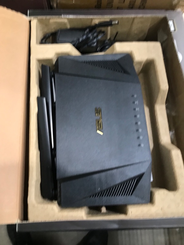 Photo 1 of ASUS RT-AX3000 Ultra-Fast Dual Band Gigabit Wireless Router - Next Gen WiFi 6, Adaptive QoS, and AiProtection by Trend Micro | 1x WAN, 4x 1G LAN, 1x USB 3.0 - AiMesh Compatible
