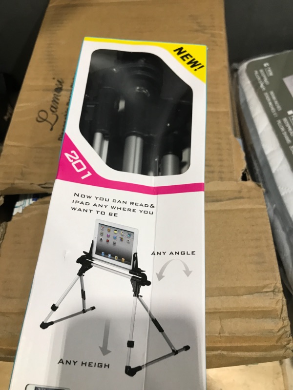 Photo 1 of AFUNTA Tablet Stand, Adjustable Portable Foldable Phone Holder for Floor Desk Sofa Bed, Compatible iPad 2 3 4 5 Samsung Iphone6-16 Plus, Car, Bedroom, Kitchen, Office