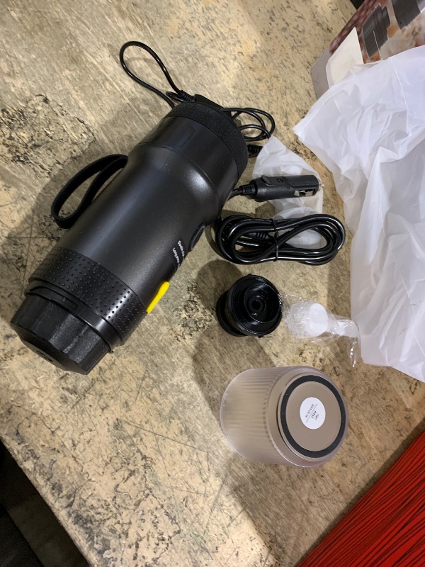 Photo 1 of Portable Electric Espresso Machine, Car Self-Heating Coffee Maker with USB-DC, Travel Coffee Machine for Camping, Compatible With NS Capsules & Ground Coffee, Portable Coffee Maker for Hiking, RV,Home