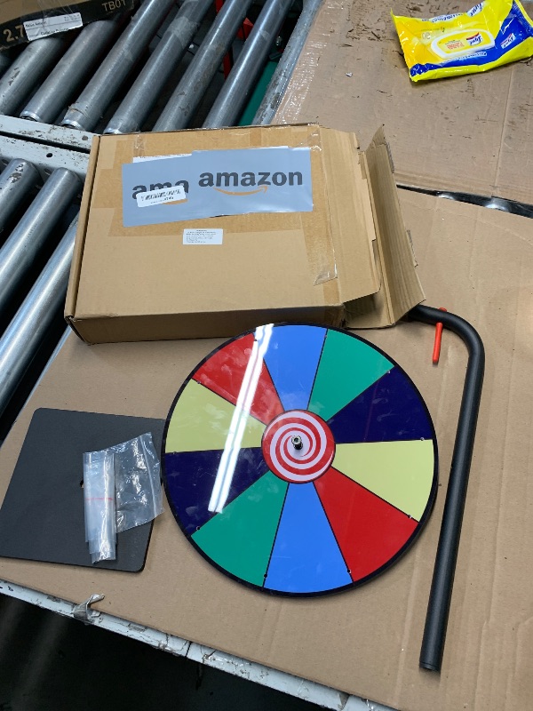 Photo 1 of Airpark Spinning Prize Wheel for Fortune 12 Inch Dry Erase Tabletop All-Metal Roulette Wheel for Personal Use, Parties and Carnival Games