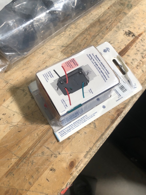 Photo 1 of Leviton SureSlide Dimmer Switch for Dimmable LED, Halogen and Incandescent Bulbs, 6674-P0T, Light Almond