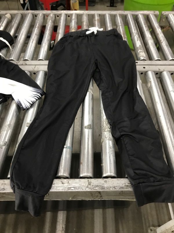 Photo 1 of **SEE NOTES** Nimsruc Two Piece Outfits For Women Casual Tracksuit Hoodie Jogging Suits Long Sleeve Sweatsuit Pants Sets Black White Stripe Gradient M