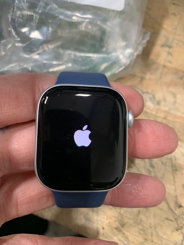 Photo 1 of Apple Watch Series 10 [GPS + Cellular 42mm case] Smartwatch with Silver Aluminium Case with Denim Sport Band - M/L. Fitness Tracker, ECG App, Always-On Retina Display, Water Resistant