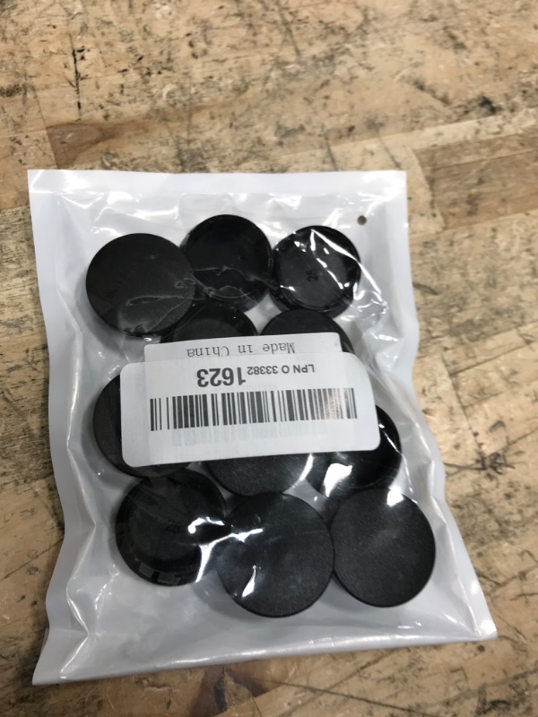 Photo 1 of 12 Hole Plugs 25mm/1" - Black Plastic Plugs for Cabinet, Screw Holes