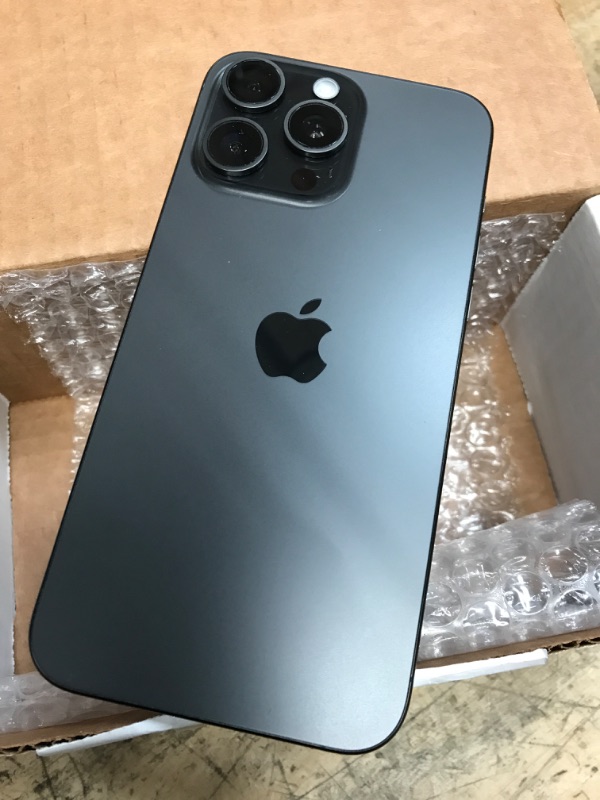Photo 1 of Apple iPhone 15 Pro Max, 1TB, Black Titanium - Unlocked (Renewed Premium)**MISSING CHARGER 