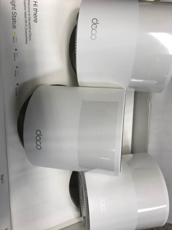 Photo 1 of TP-Link Deco AX3000 WiFi 6 Mesh System(Deco X55) - Covers up to 6500 Sq.Ft. , Replaces Wireless Router and Extender, 3 Gigabit ports per unit, supports Ethernet Backhaul (3-pack)