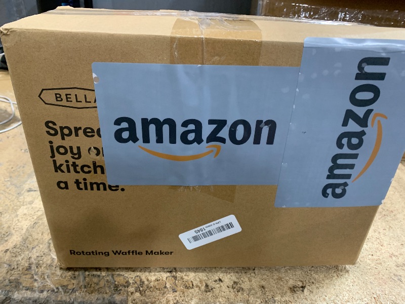 Photo 1 of BELLA Classic Rotating Belgian Waffle Maker with Nonstick Plates, Removable Drip Tray, Adjustable Browning Control and Cool Touch Handles, Black