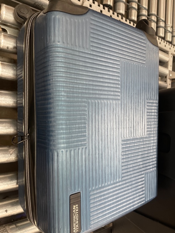 Photo 1 of American Tourister Stratum XLT Expandable Hardside Luggage with Spinner Wheels, Blue Spruce, Carry-On 21-Inch
