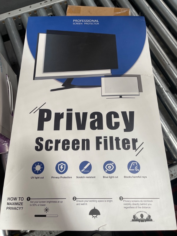 Photo 1 of [2 Pack] 20 Inch Computer Privacy Screen for 16:9 Aspect Ratio Widescreen Monitor, Eye Protection Anti Glare Blue Light Computer Monitor Privacy Filter, Removable Anti-Scratch 20in Protector Film