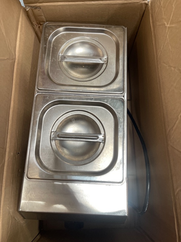 Photo 1 of 110V Chocolate Tempering Machine, 9 Lbs 2 Tanks Chocolate Melting Pot with TEMP Control?1000W Stainless Steel Electric Commercial Food Warmer For Chocolate/Milk/Cream Melting and Heating