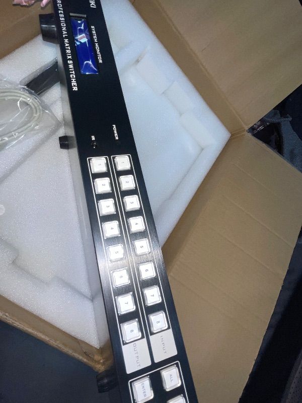 Photo 3 of ***FINAL SALE/MISSING PIECES/PARTS ONLY ITEM*** MT-VIKI 4K HDMI Matrix Switch 8x8, 4K@30Hz Rack Mount Switcher & Splitter with Backlit RS232 LAN Port and EDID, Built-in US ADI Chip (8 in 8 Out)