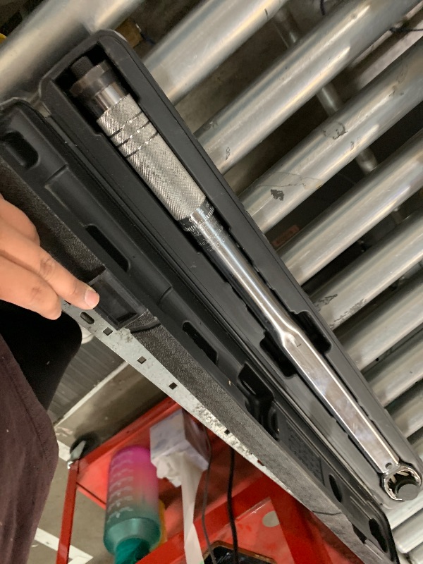 Photo 1 of Amazon Basics 1/2-Inch Drive Click Heavy-Duty Torque Wrench - 25-250 foot-lb, 33.9-338.9 Nm