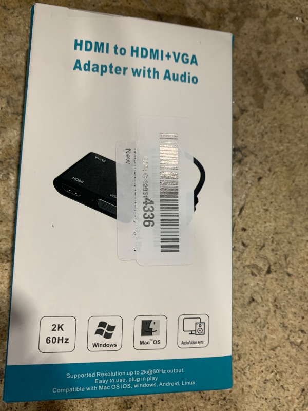 Photo 1 of AKWOR HDMI to VGA+HDMI Adapter for Dual Monitor, HDMI to VGA, HDMI to HDMI Splitter 2-in-1,1080P@60HZ Full HD Display Video Converter Compaitble with Windows/Mac Os/Linux, Plug & Play