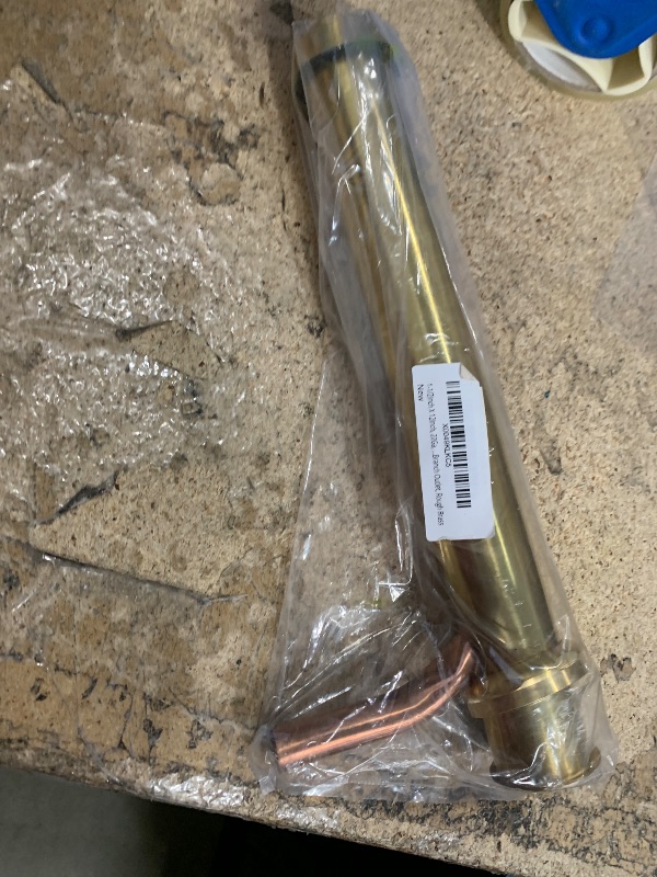 Photo 1 of 1-1/2Inch X 12Inch, 22Ga, Flanged Dishwasher Tailpiece W/ 1/2Inch (5/8Inch Od) Copper Branch Outlet, Rough Brass