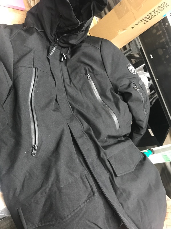 Photo 1 of (broken zipper) Molemsx Warm Parka For Men Mens Down Coat, Mens Parka Winter Coats Warm Parka Puffer Jacket for Cold Weather Men's Down Jackets & Coats Winter Down Jacket with Hood Faux Fur Trim Black S Regular  