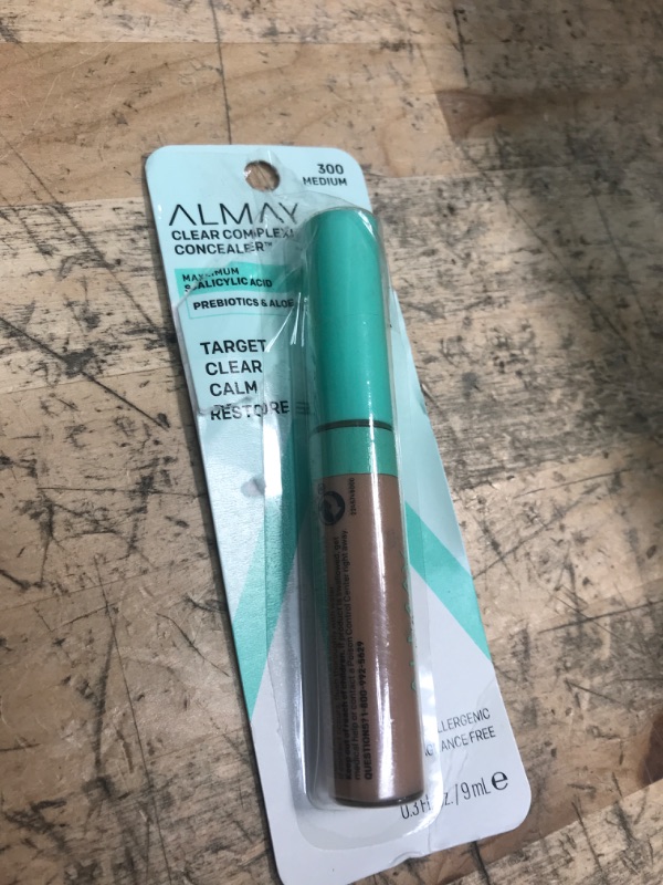 Photo 1 of Almay Clear Complexion Acne & Blemish Spot Treatment Concealer Makeup with Salicylic Acid- Lightweight, Full Coverage, Hypoallergenic, Fragrance-Free, for Sensitive Skin, 300 Medium, 0.3 fl oz.