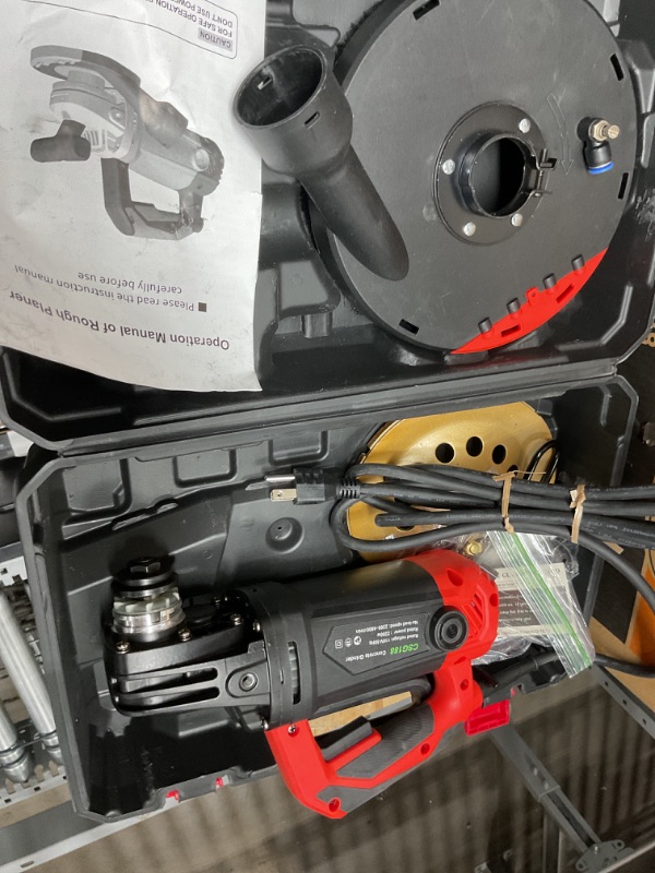 Photo 1 of ***FINAL SALE DIDNT POWER ON PARTS ONLY ITEM*** GLAUCUS® 7-Inch Concrete Surface Grinder, Angle Grinder Kit with Dust Shroud, floor grinder, 2200W Motor,Auxiliary Handle, Diamond Wheel, 90° Seamless sanding for Floor, Wall, Adhesive and Ceiling
