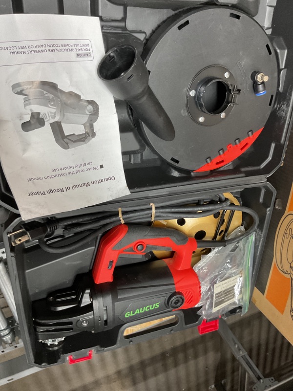 Photo 1 of ***FINAL SALE DIDNT POWER ON PARTS ONLY ITEM*** GLAUCUS® 7-Inch Concrete Surface Grinder, Angle Grinder Kit with Dust Shroud, floor grinder, 2200W Motor,Auxiliary Handle, Diamond Wheel, 90° Seamless sanding for Floor, Wall, Adhesive and Ceiling